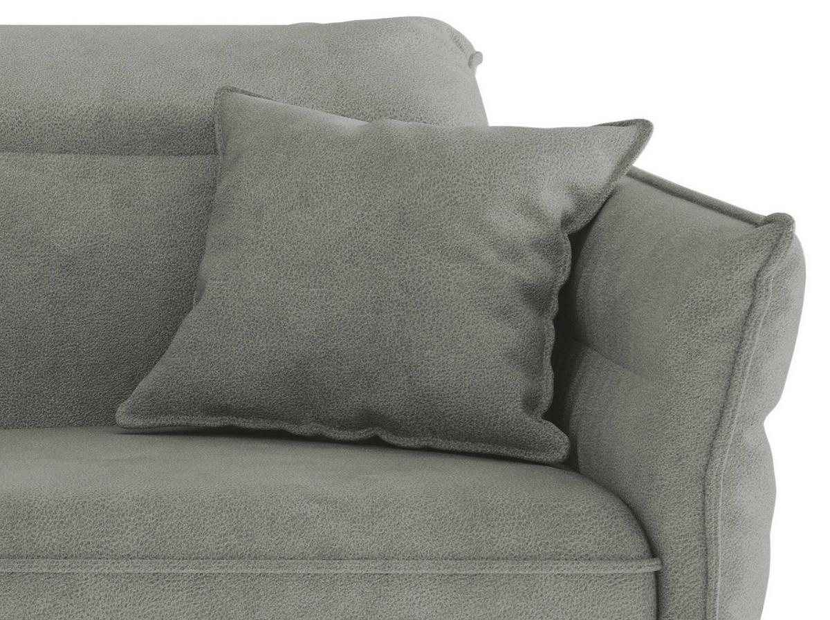 Sitzgarnitur Jakarta - Edelstahlfarben/Grau, Design, Textil (185/265cm) - Livetastic