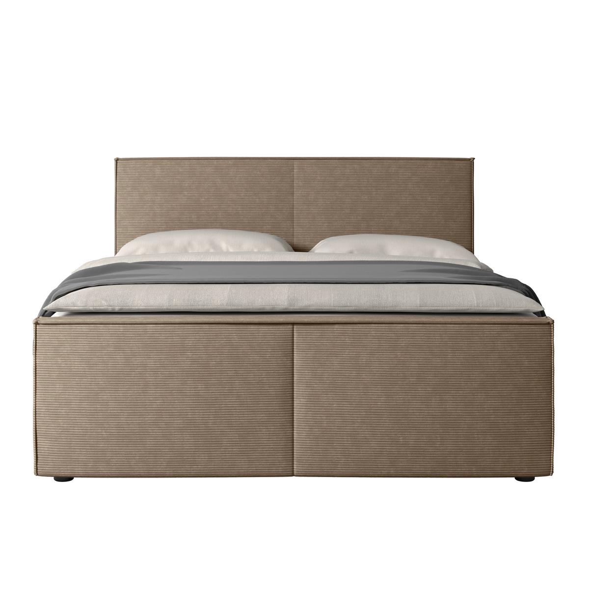 Boxspringbett Mit Bettkasten Algier 180x200 Cm Naturfarben - Schwarz/Naturfarben, MODERN, Karton/Holz (180/200cm) - MID.YOU