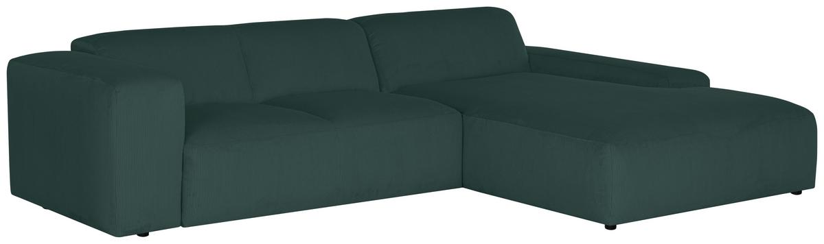 Ecksofa Hannah Grün 304x200 cm - Schwarz/Grün, Design, Textil (304/200cm) - MID.YOU