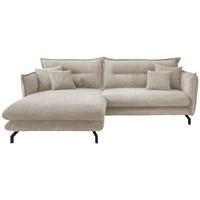 Ecksofa Lava Beige S: 180/255 Cm - Beige/Schwarz, MODERN, Textil (180/255cm) - Livetastic