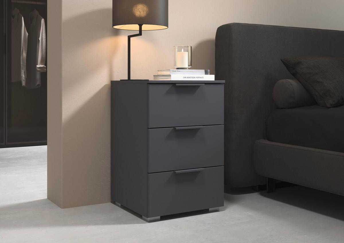 Nachtkästchen Alabama, Grau B: 40 Cm - Alufarben/Grau, MODERN, Holzwerkstoff (40/61/42cm) - Rauch Möbel