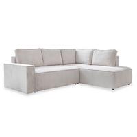 Sedačka OLIVER, pravá, béžová farba - čierna/béžová, Design, textil/plast (247/194cm) - MID.YOU