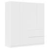 Drehtürenschrank Costa Weiß B: 181 cm - Weiß, MODERN, Holzwerkstoff (181/197/54cm) - Rauch Möbel