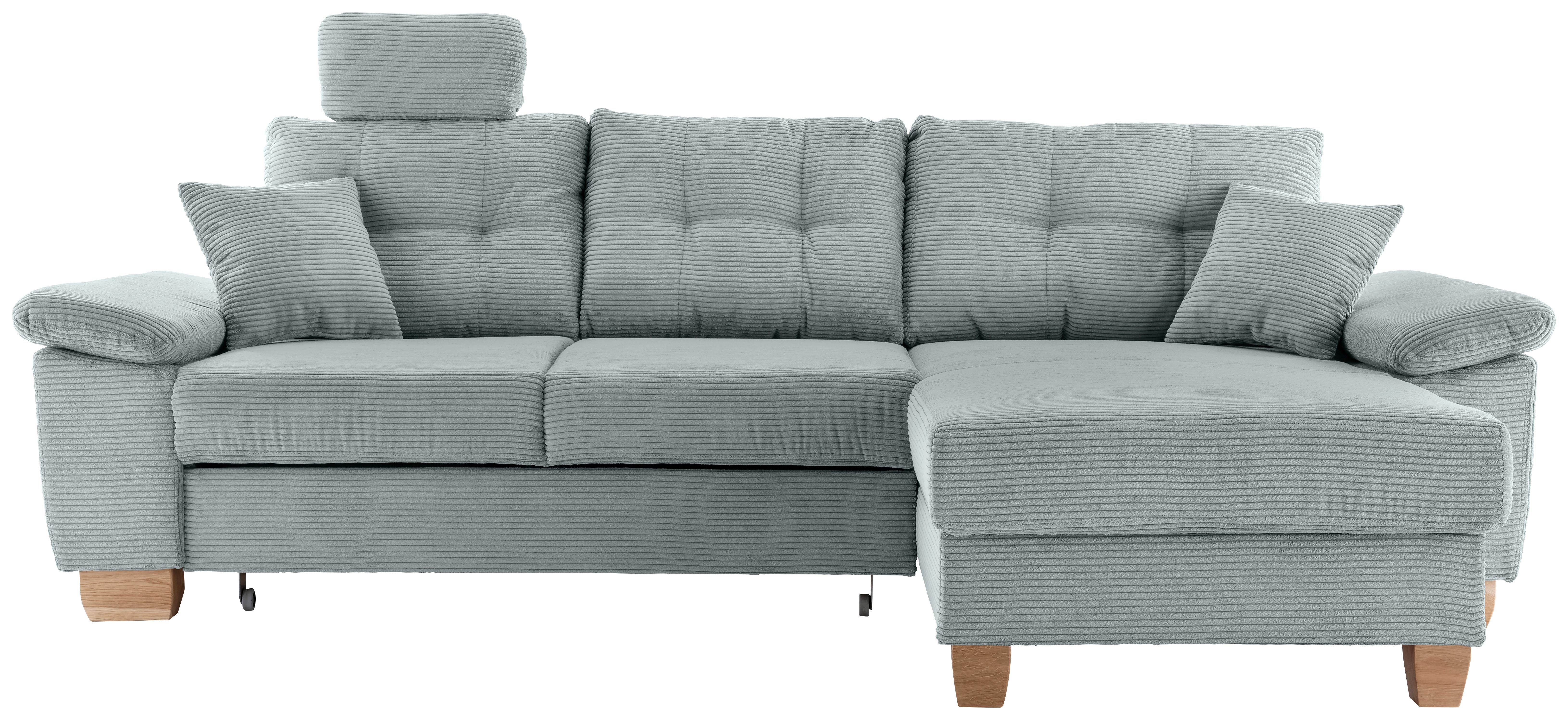 Ecksofa Brizzini Hellblau S: 270x176 cm - Naturfarben/Hellblau, MODERN, Textil (270/176cm) - Livetastic