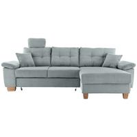 Ecksofa Brizzini Hellblau S: 270x176 cm - Naturfarben/Hellblau, MODERN, Textil (270/176cm) - Livetastic