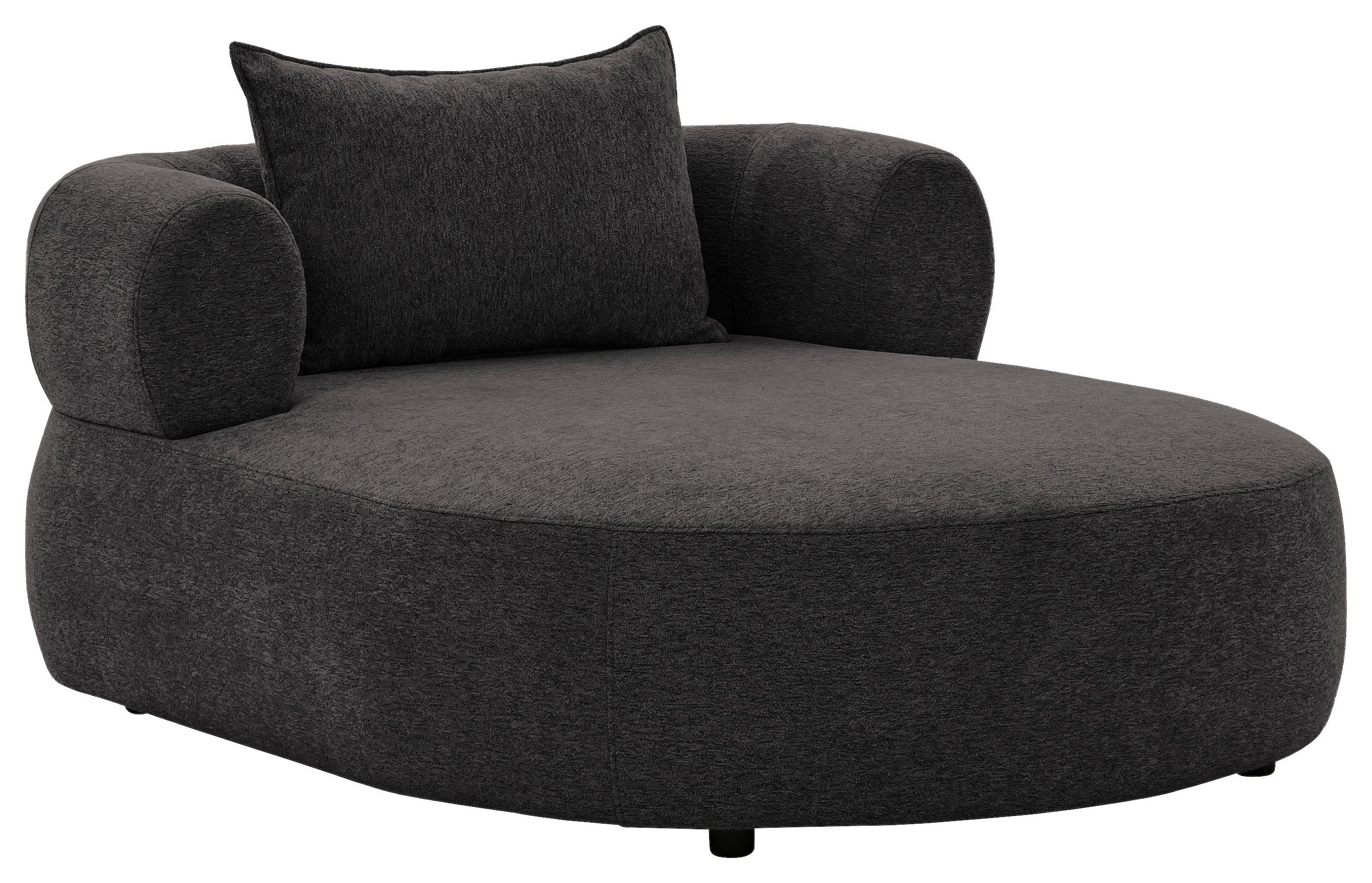 XXL-Sessel Ferro Schwarz B: 122 cm - Schwarz, Design, Textil (122/76/156cm) - Livetastic
