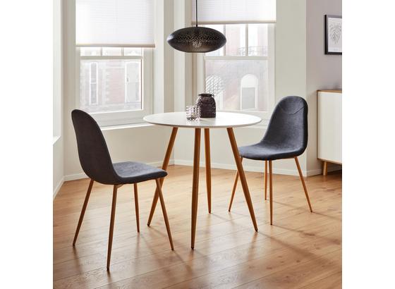 Jedálenský Stôl John - farby dubu/biela, Moderný, kov/drevo (80/76cm) - Modern Living Jedálenský Stôl John - farby dubu/biela, Moderný, kov/drevo (80/76cm) - Modern Living