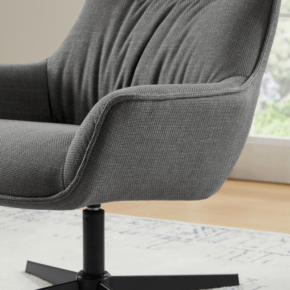 Sessel Grau B: 85 Cm - Schwarz/Grau, MODERN, Textil (85/103/83cm) - Livetastic