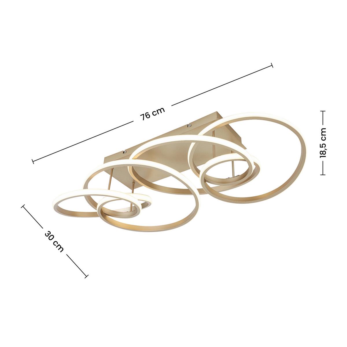 STROPNÉ LED SVIETIDLO JULI - cappuccino, Modern, kov/plast (70/40/25cm) - Premium Living