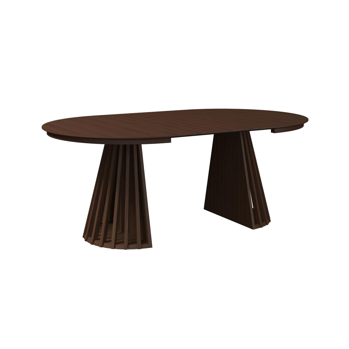 Výsuvný stôl ENNIO 120 - barvy vlašských ořechů, Moderní, kov/dřevo (120-160/75/120cm) - Bessagi Home