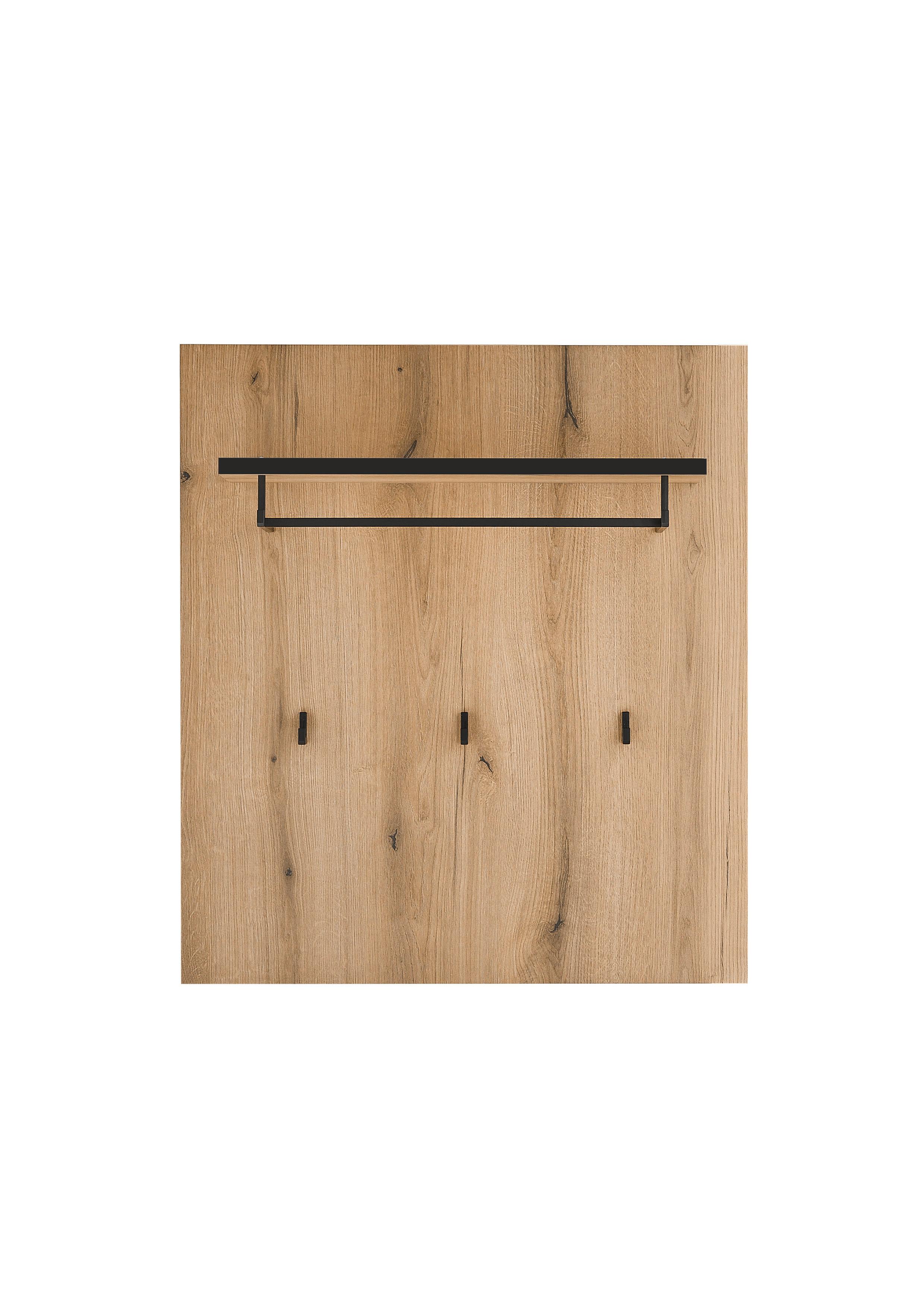 Garderobenpaneel Cantara Eichefarben/Anthrazit B: 79cm - Eichefarben/Anthrazit, MODERN, Holzwerkstoff (79/89/25cm) - MID.YOU