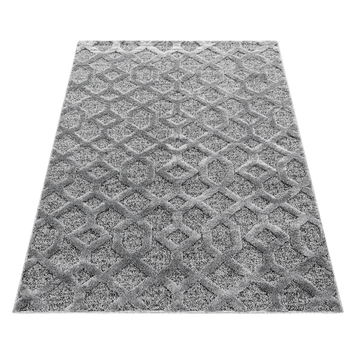 Webteppich Grau Pisa 160x230 cm - Grau, KONVENTIONELL, Textil (160/230cm)