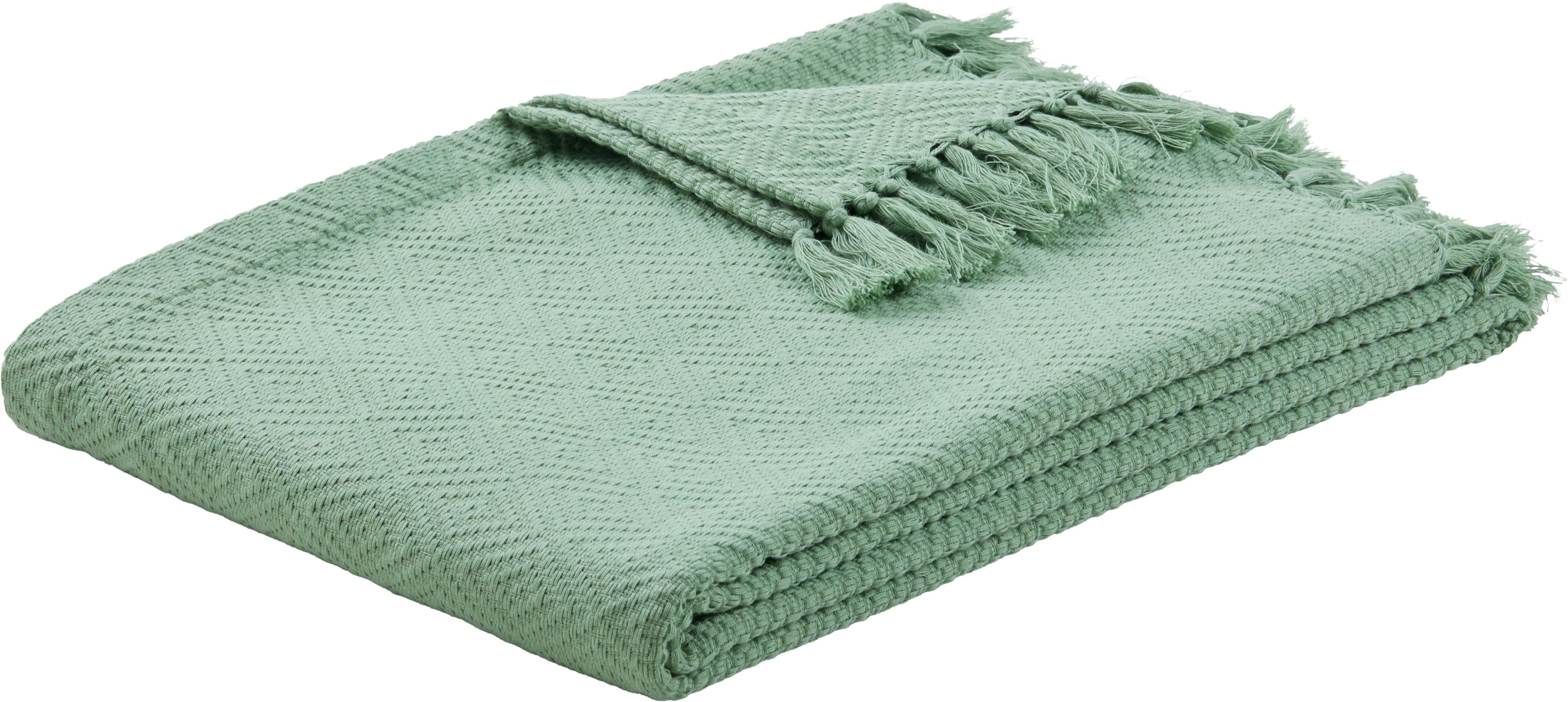 Denná Prikrývka Frieda, 130/180cm, Zelená - zelená, Štýlový, textil (130/180cm) - Modern Living