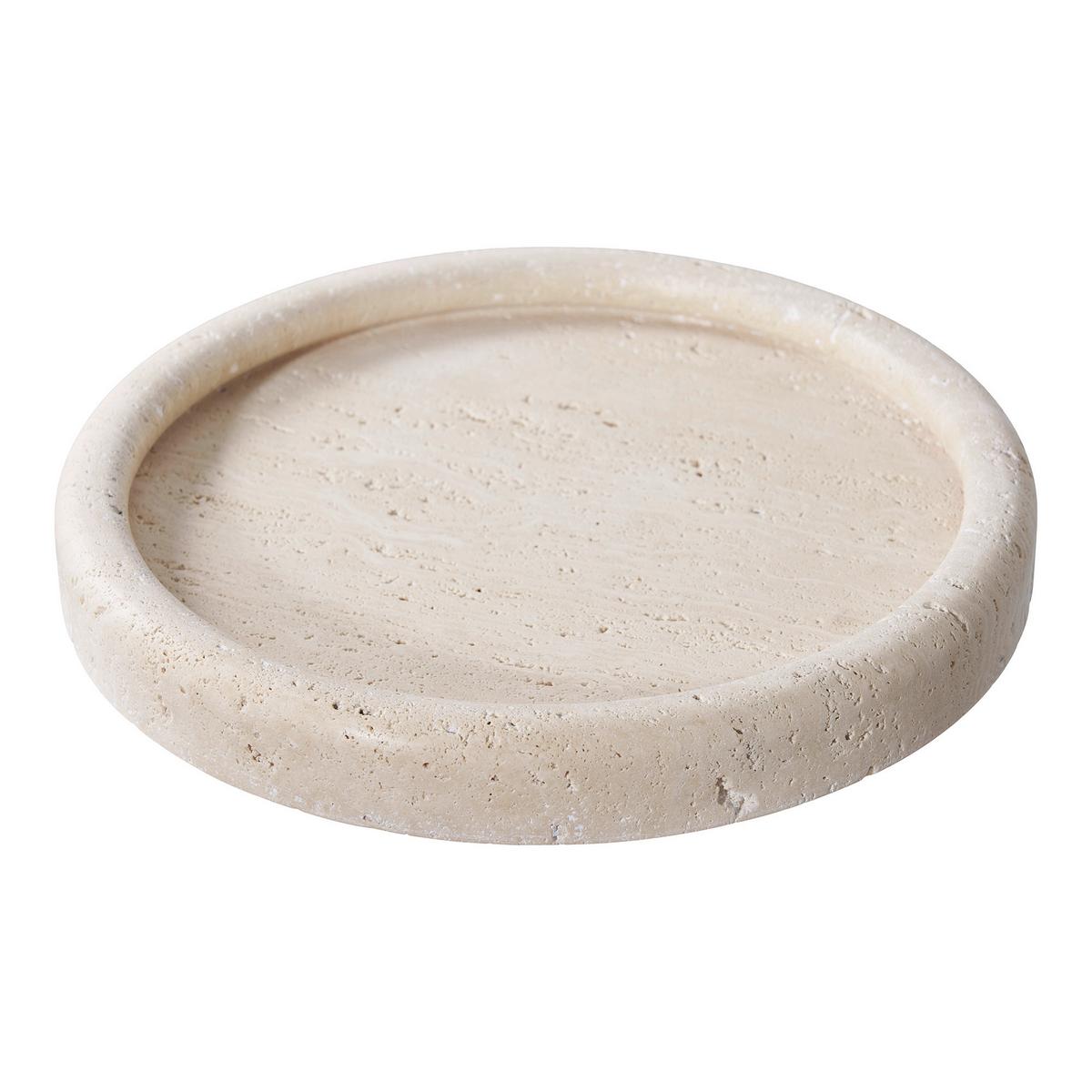 Serviertablett Tray Beige B: 25,5 Cm - Beige, Design, Stein (25.5/2.5/25.5cm)