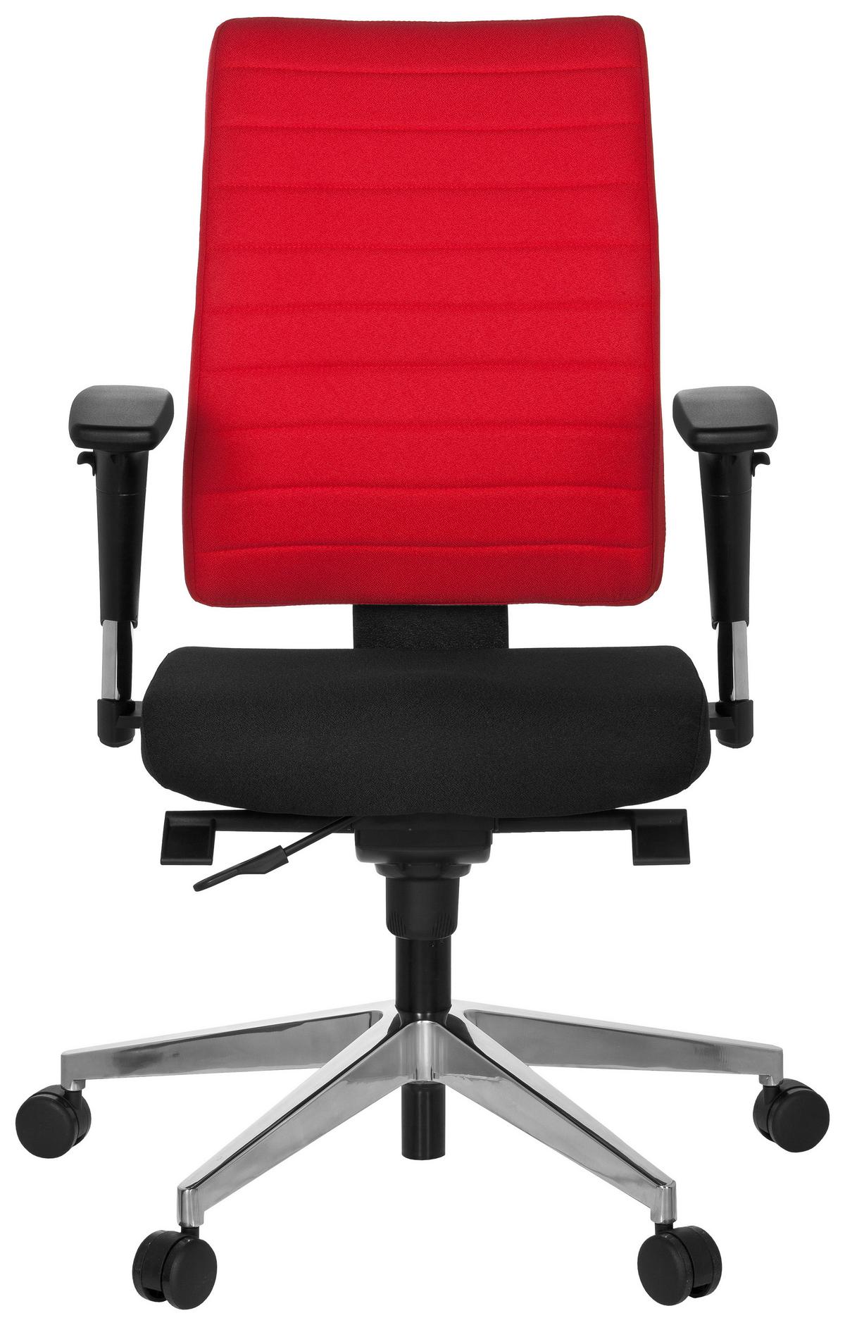 Drehstuhl Pro-Tec 350 Rot/Schwarz - Chromfarben/Rot, MODERN, Kunststoff/Textil (57/123/45cm) - MID.YOU