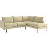 Ecksofa Samos Beige S: 267x204 Cm - Beige/Schwarz, Design, Textil (267/204cm) - Livetastic