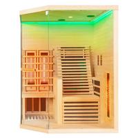 INFRAROTKABINE Carbon Naturfarben B: 150 cm - Naturfarben, KONVENTIONELL, Holz (150/150/195cm) - Sanotechnik