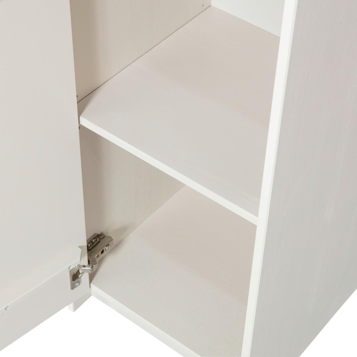 Garderobenschrank Basu Hellgrau B: 40 cm - Hellgrau, Design, Holz (40/210/42cm) - Livetastic