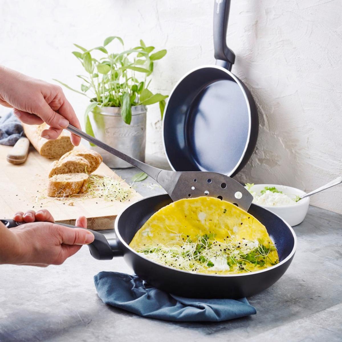 Pfannenset Torino 3-Teilig Schwarz D: 20/24/28 cm - Schwarz, Basics, Kunststoff/Metall - GreenPan