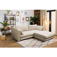 Ecksofa Vivaldi Beige S: 240x201 Cm - Beige/Schwarz, Design, Textil (240/201cm) - MID.YOU