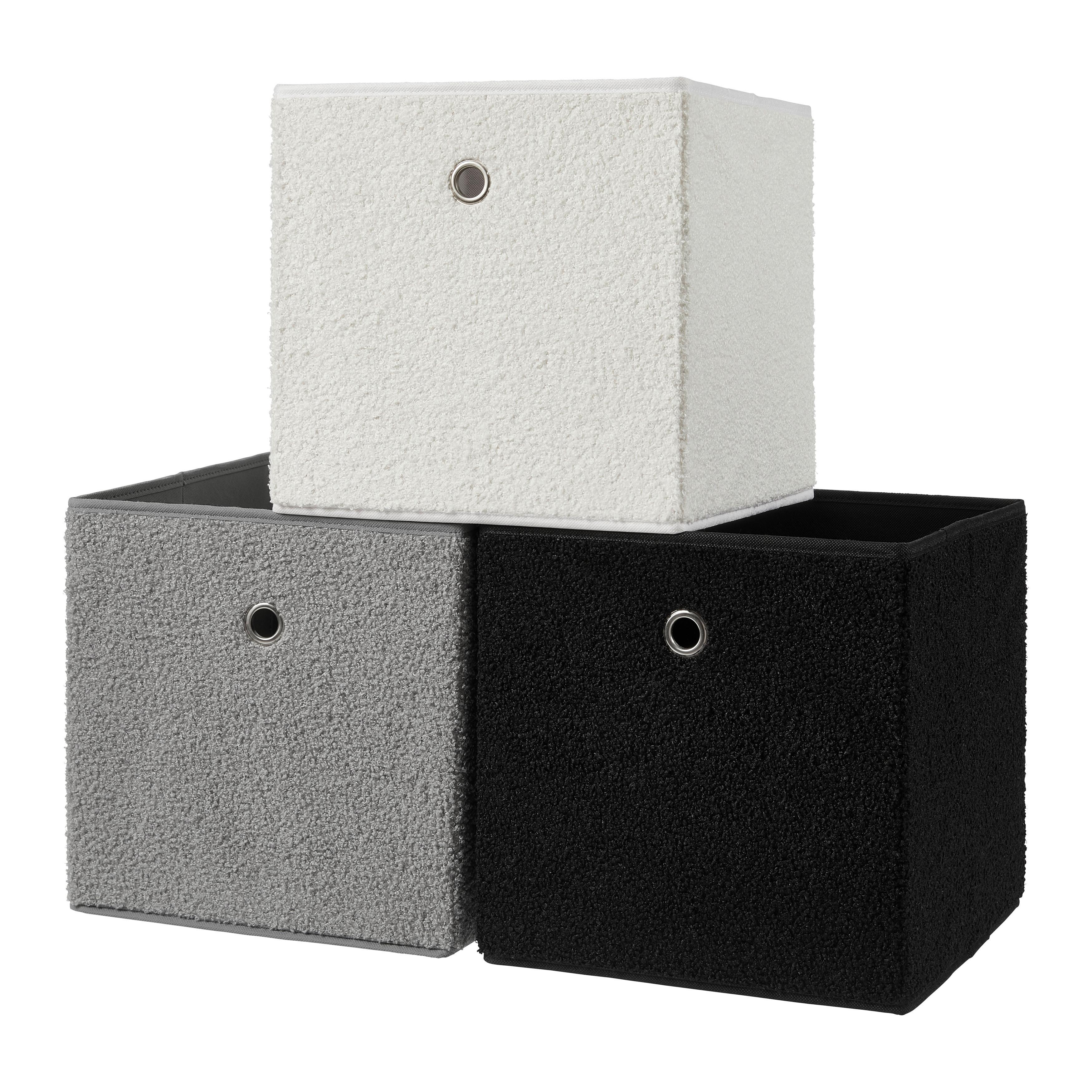 skladací box TEDDY -EXT- - biela, Modern, kartón/textil (30/30/30cm) - Mömax