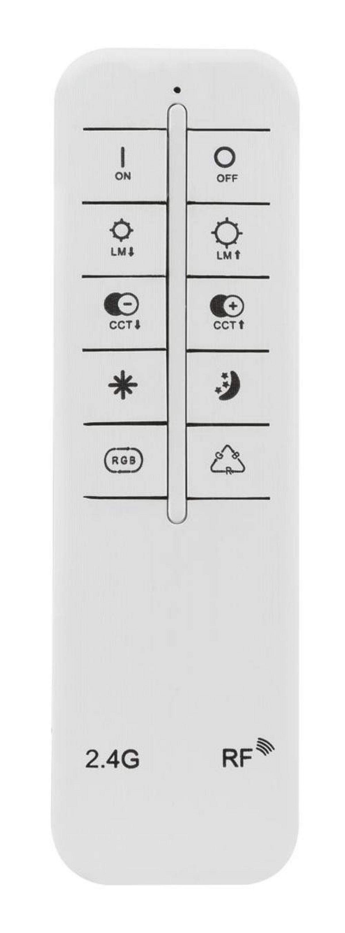 Led-deckenleuchte Ayleen L: 36,5 Cm Mit Farbwechsler - Chromfarben/Weiß, Basics, Kunststoff/Metall (36,5/36,5/9cm) - Globo