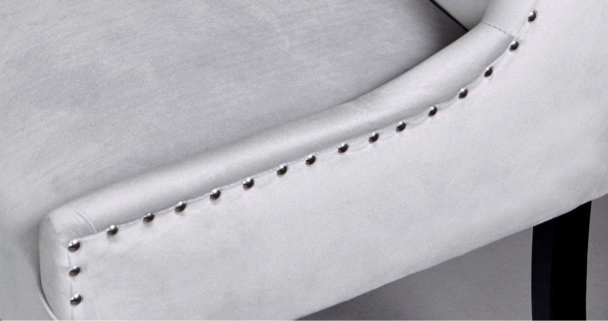 Stuhl Savik Norfolk Silberfarben/schwarz B: 57 Cm - Silberfarben/Schwarz, MODERN, Holz/Textil (57/64/99cm) - Livetastic