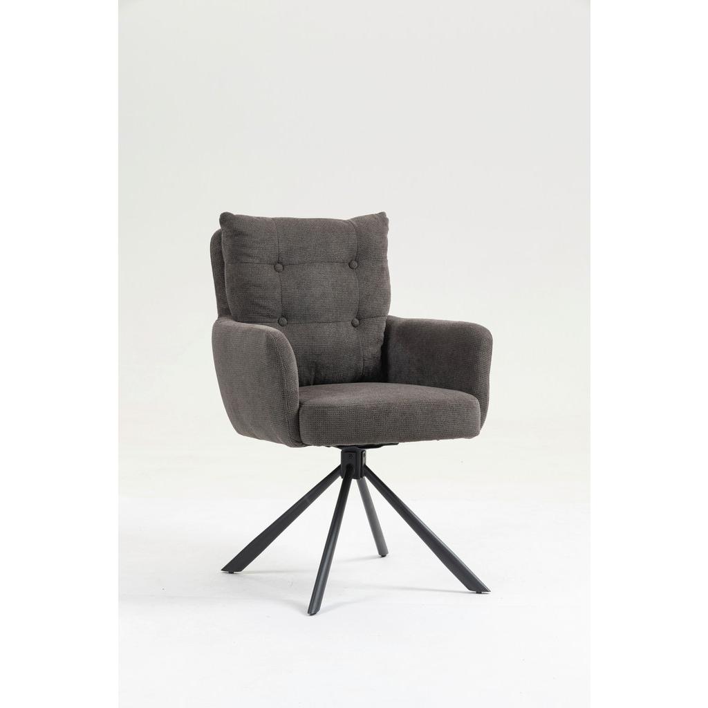 Armlehnstuhl Lina Anthrazit Sitzfl. 180°drehb.,b: 60cm