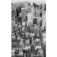 Vliestapete Uptown - Weiß/Grau, Basics (150/250cm) - Komar