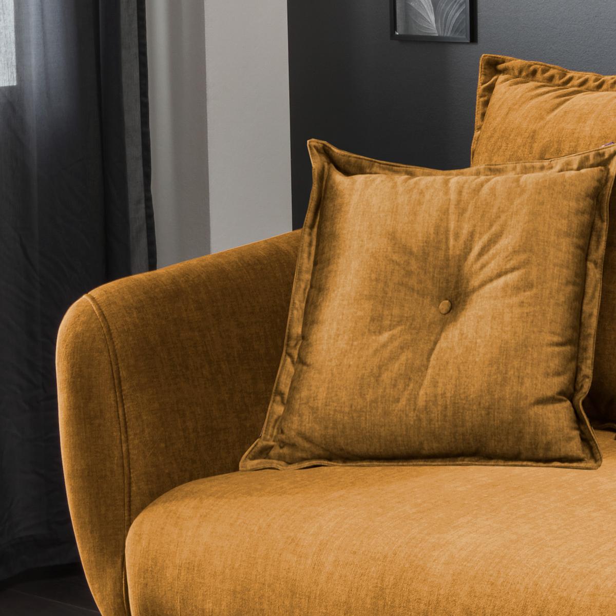 3-sitzer-sofa Baggio Gelb B: 236 Cm - Gelb/Buchefarben, MODERN, Textil (236/94/103cm) - Livetastic