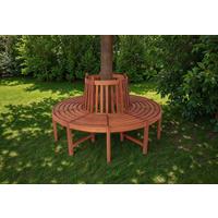 Baumbank Fontana - Eukalyptusholzfarben/Braun, MODERN, Holz (160/91/160cm) - Gardenson