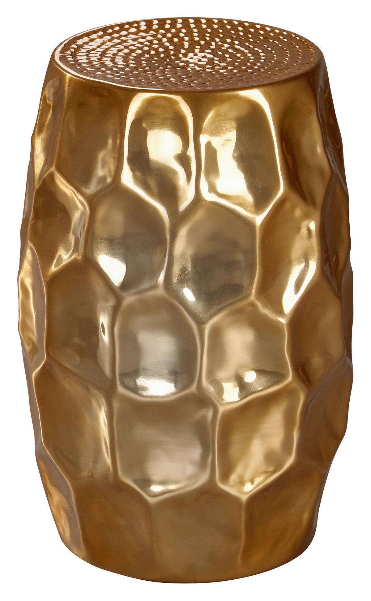 Príručný stolík JADA zlatý - zlatá, Lifestyle, kov (30/30/47cm) - MID.YOU