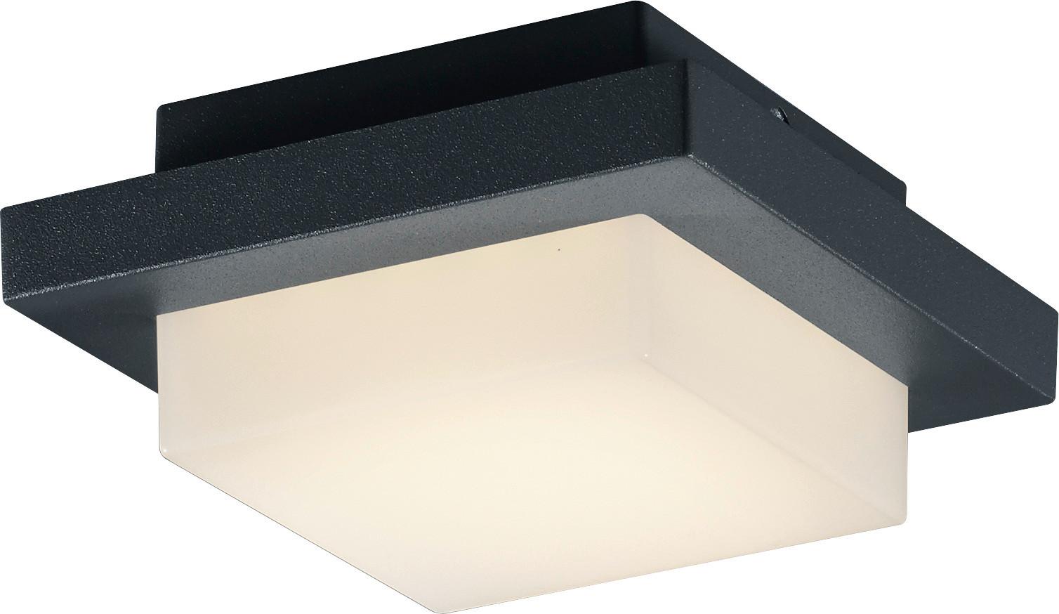 Led Außenleuchte Hondo 25 W Metall/Aluminium,deckenmontage - Anthrazit/Weiß, KONVENTIONELL, Kunststoff/Metall (14/6,5/14cm)