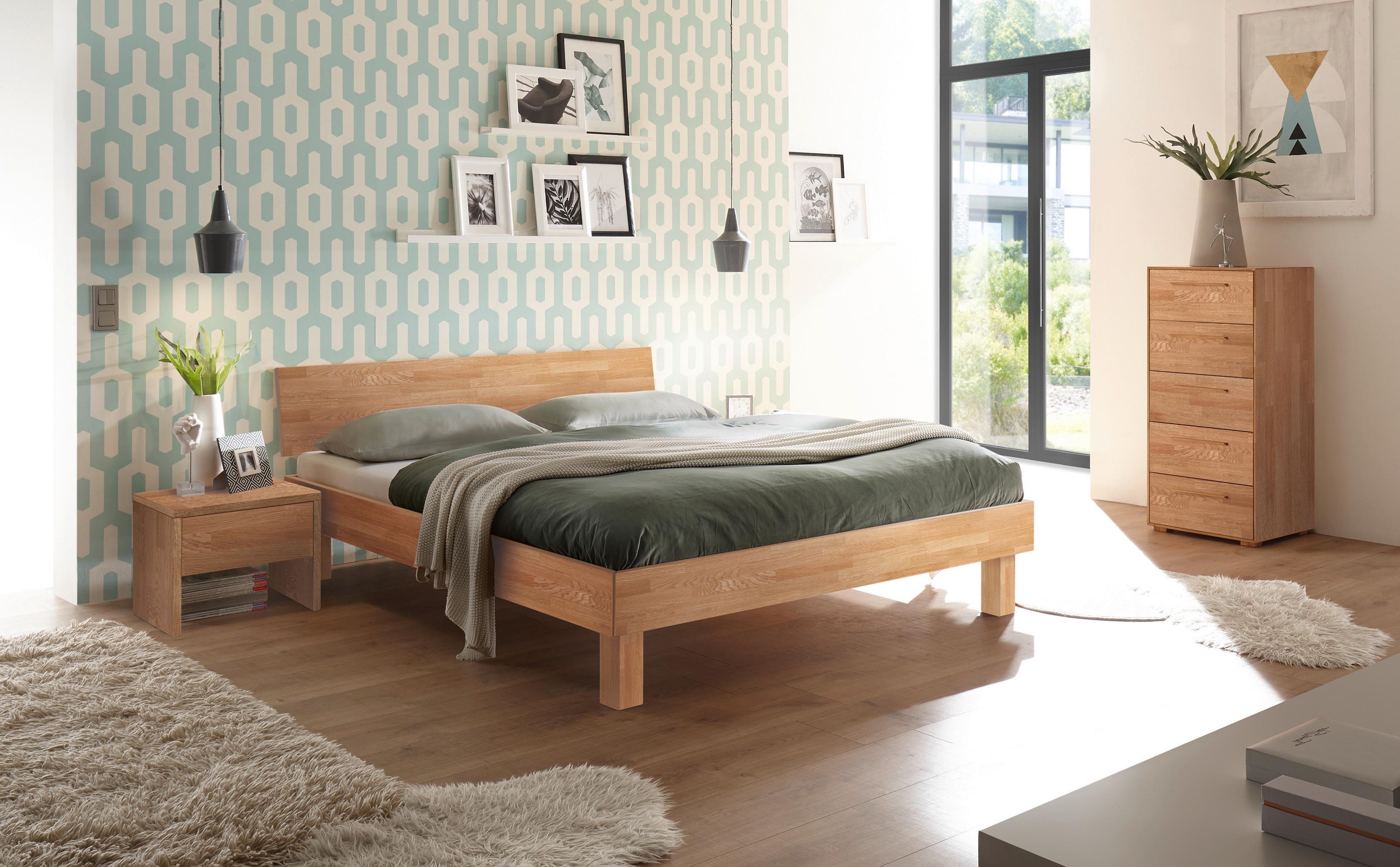 Nachtkästchen Salva, Eiche Bianco B: 48 Cm - Eiche Bianco/Eichefarben, Natur, Holz (48/35/40cm) - Hasena