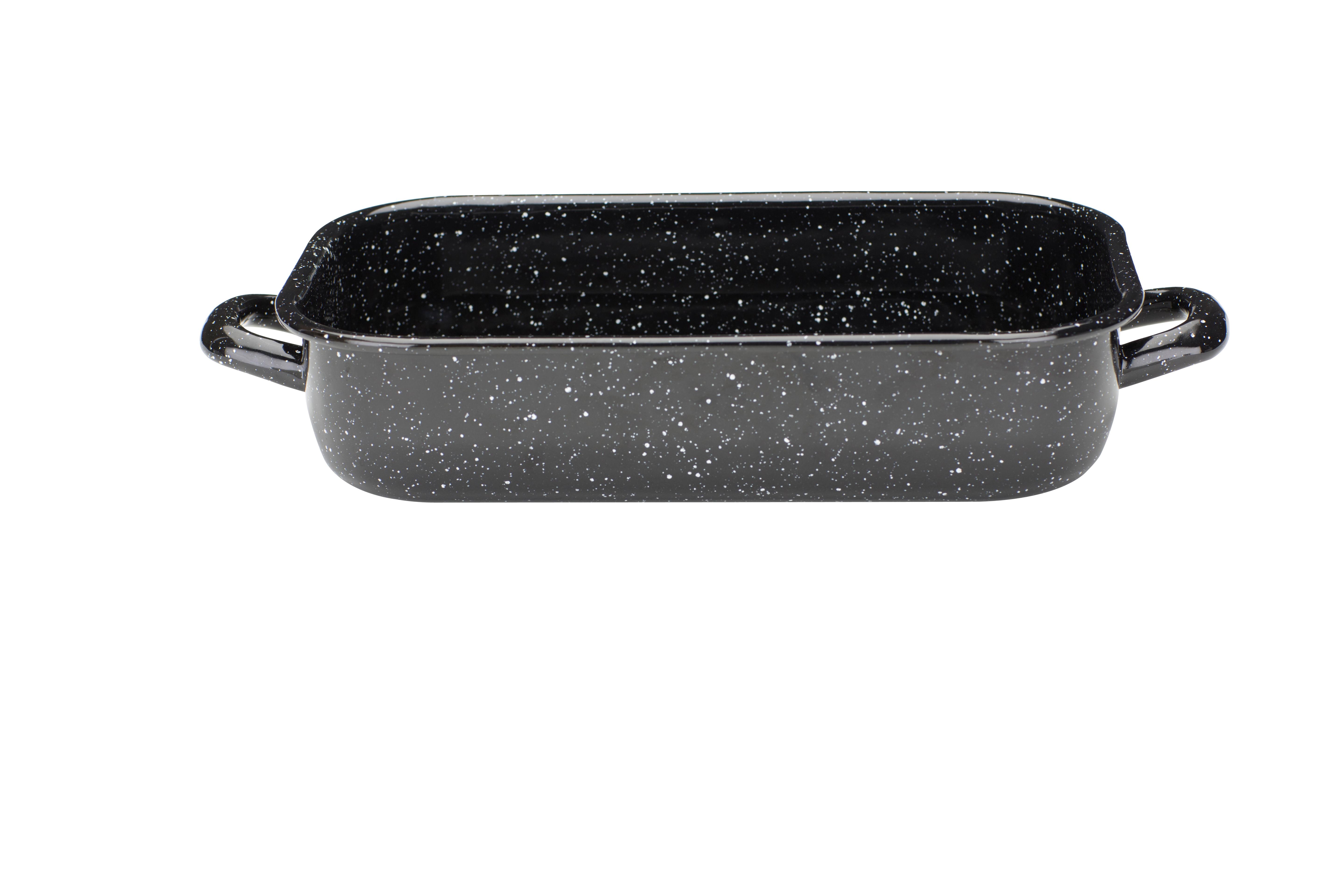 Gsv Viereckbratform Schwarz, L/b/h: 36x23x7,3cm - Schwarz, Basics, Metall (36/23/7,3cm) - GSW