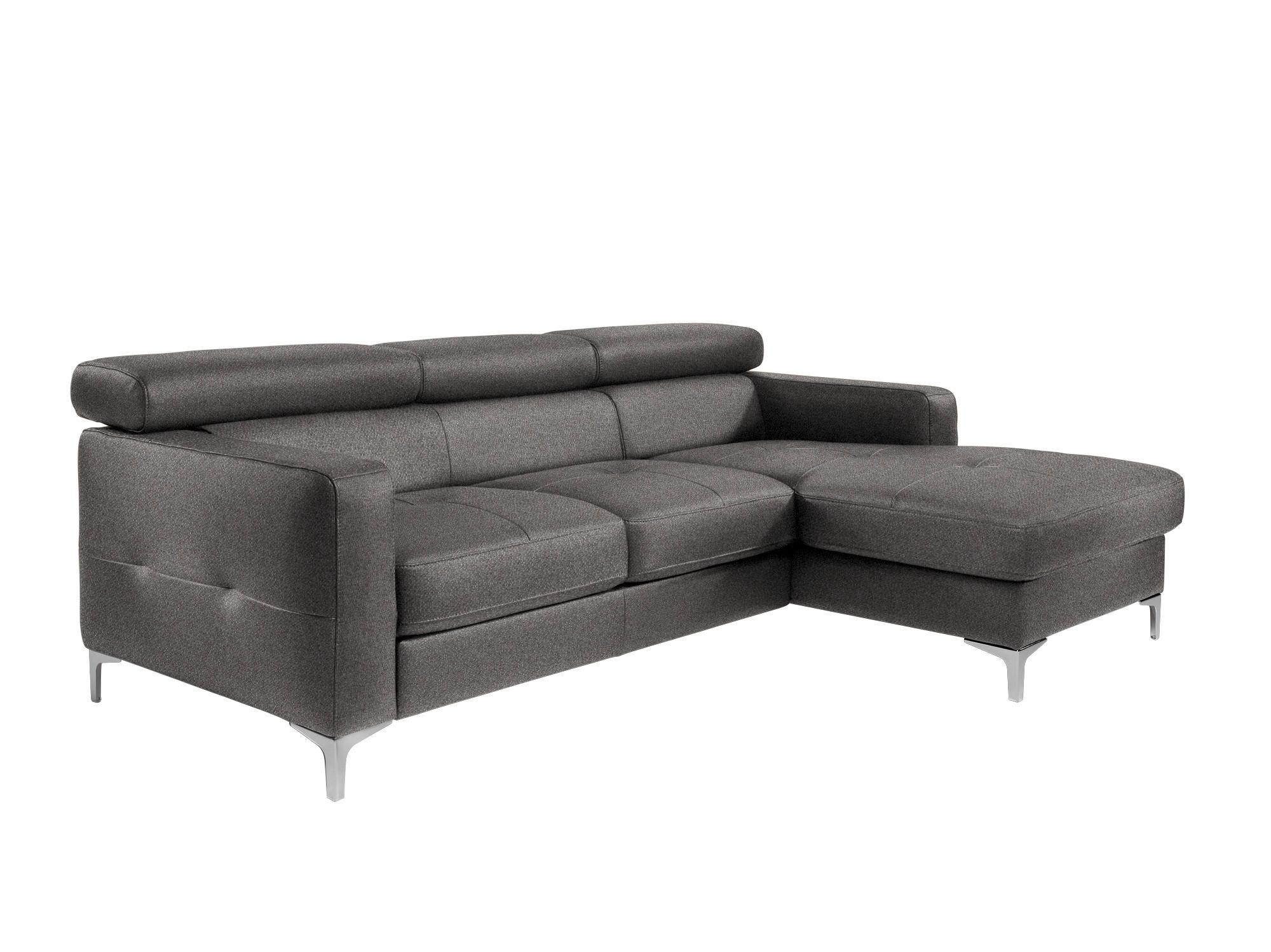 Ecksofa Mit Schlaffunktion Sammy Graubraun - Chromfarben/Graubraun, Design, Textil (226/169cm) - Livetastic