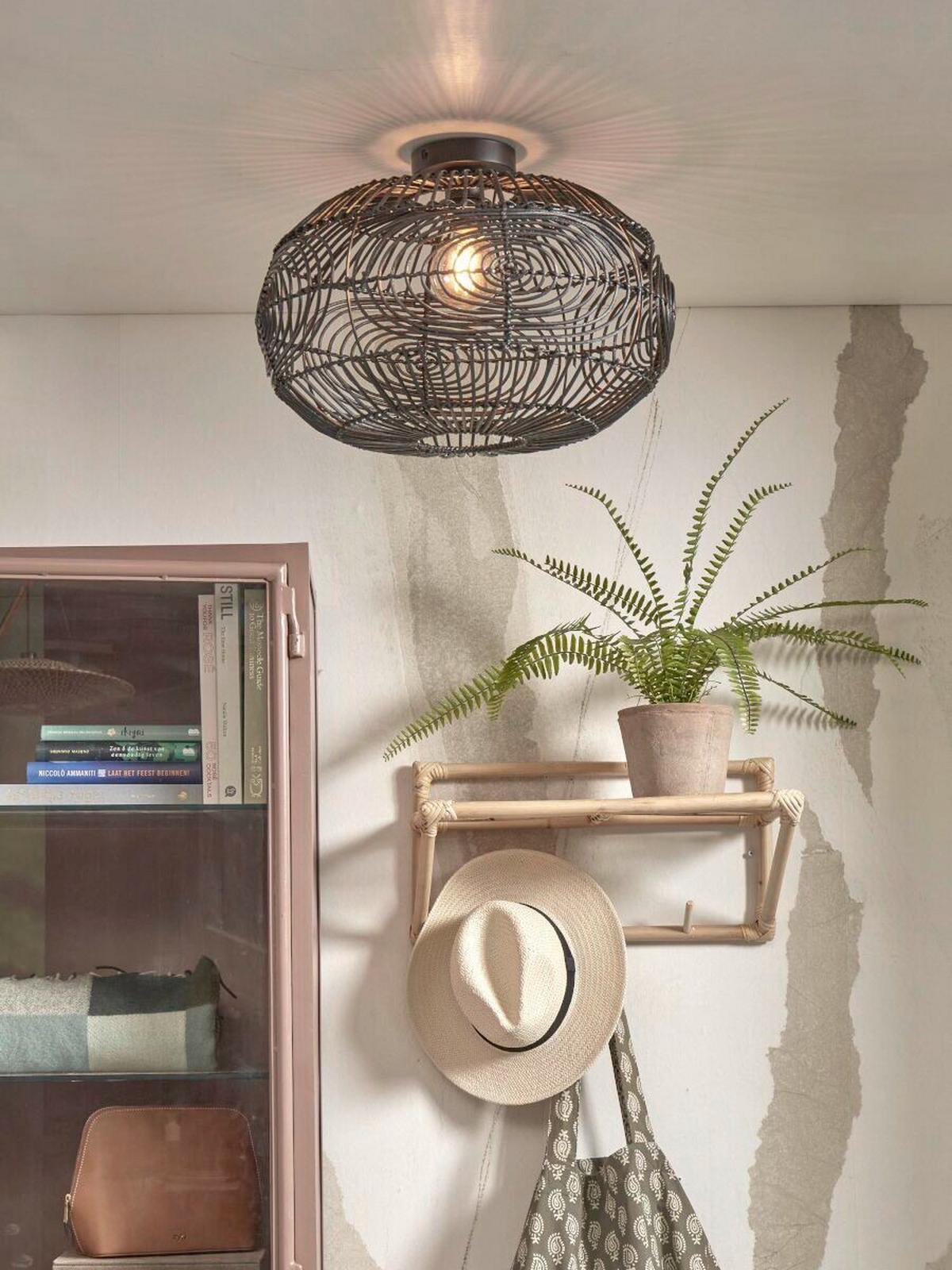 Deckenleuchte Madeira Schwarz D: 48cm - Schwarz, Trend (48/30cm) - Good & Mojo