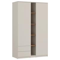 Skriňa s otočnými dverami FANO dekor kašmír/dub - kašmírová/farba duba, Modern, kompozitné drevo (120/205/60cm) - Modern Living