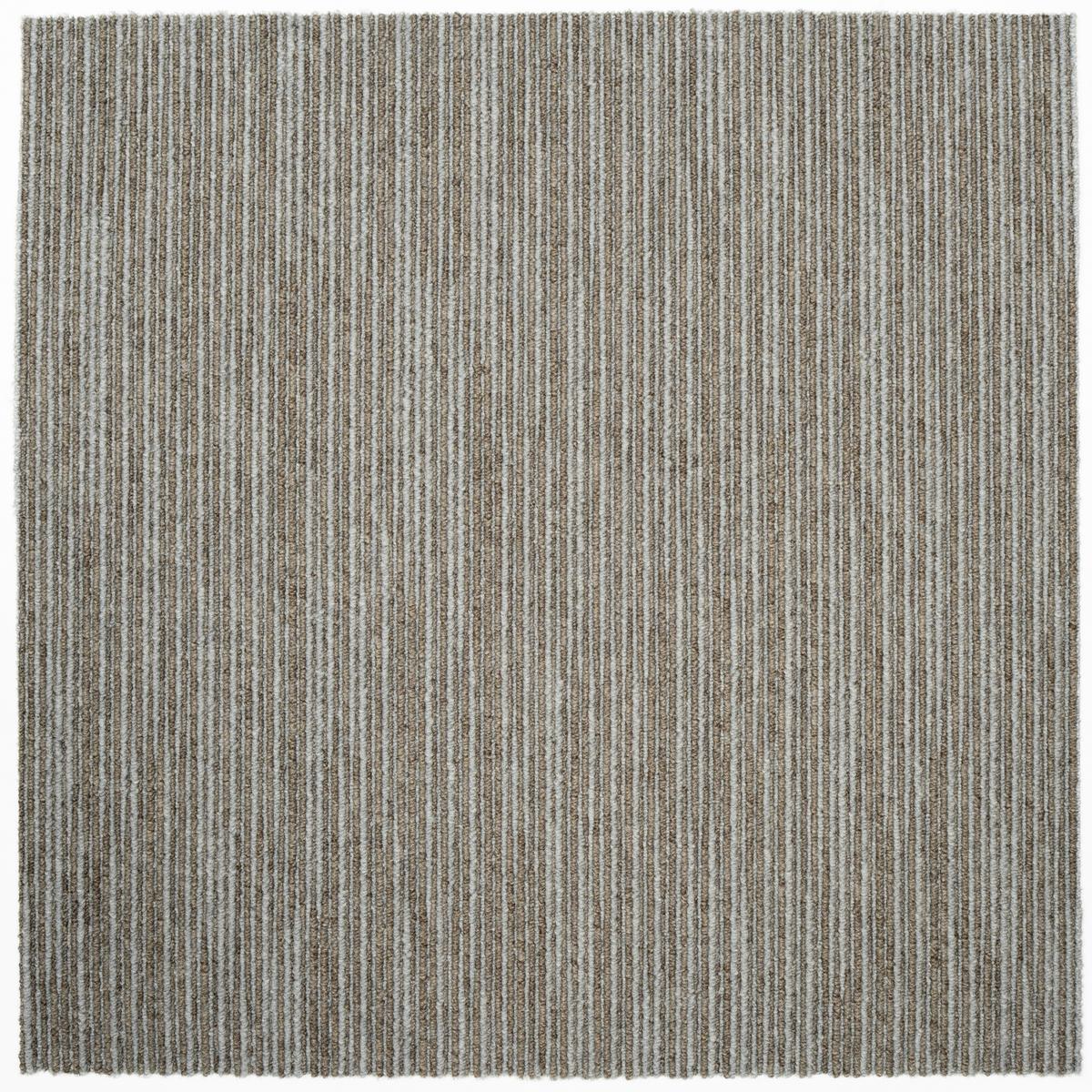 Teppichfliese Grau/Hellbraun Ambition 50x50 cm Florhöhe 3mm - Hellbraun/Grau, Basics, Textil (50/50cm)