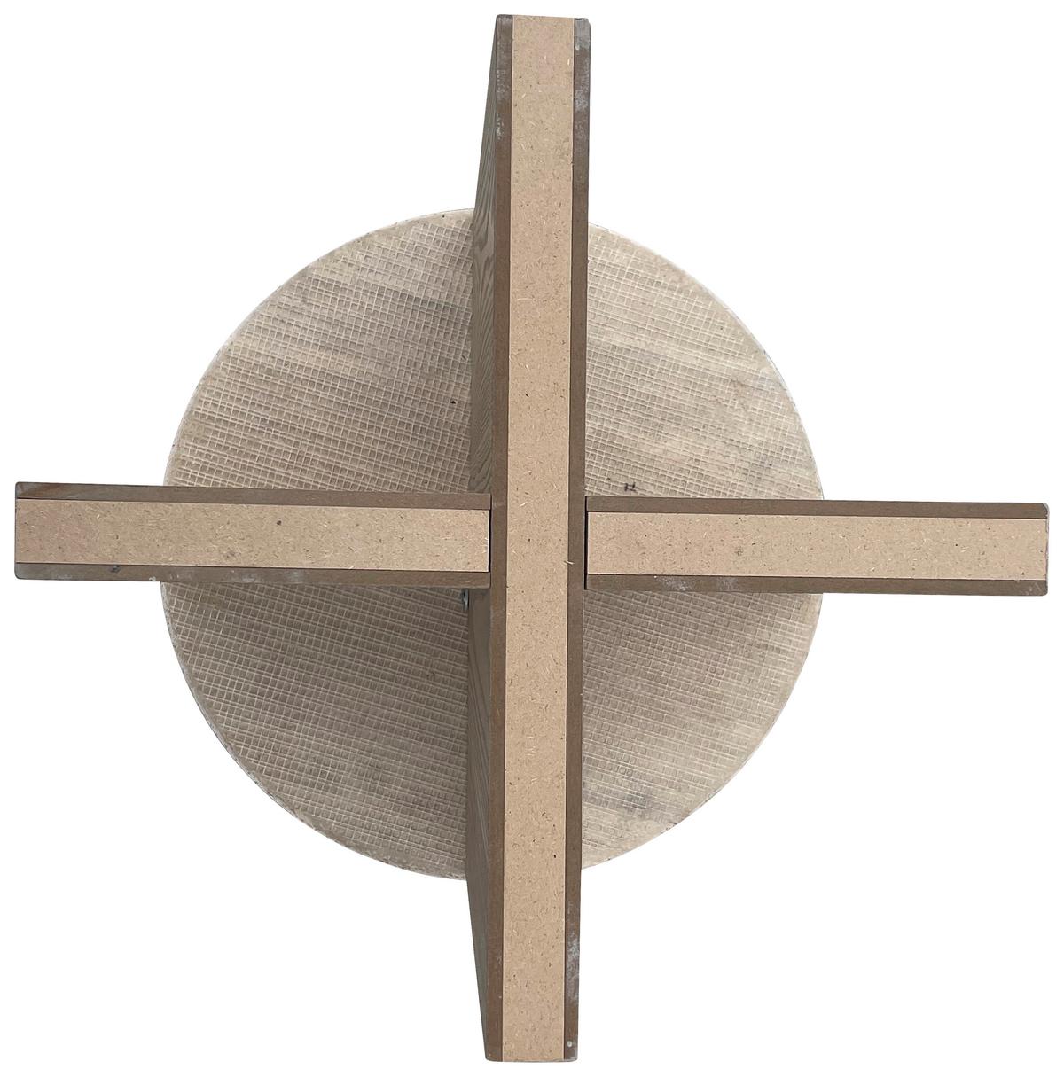 Príručný stolík MATERA p. 40 cm - prírodná farba, Modern, kompozitné drevo/kameň (40/39cm) - Premium Living