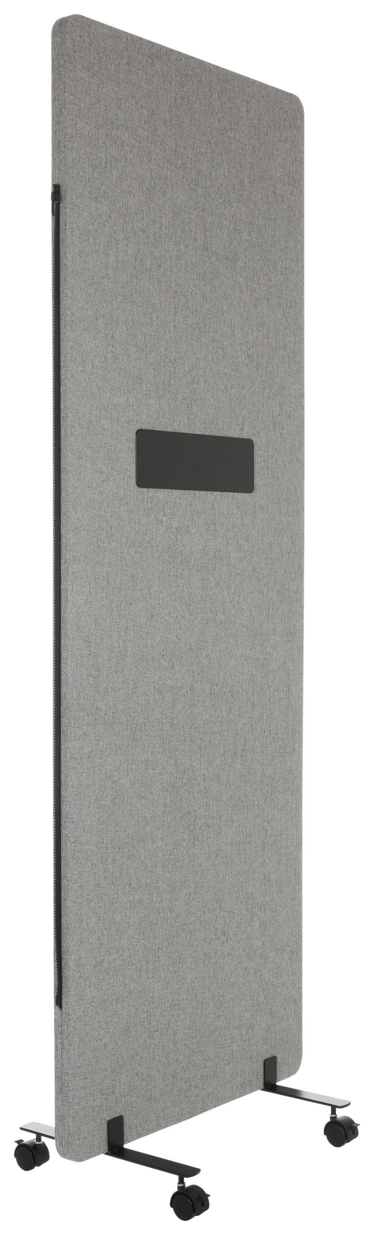 Trennwand Flexmiut Wb - Klar/Hellgrau, Basics, Kunststoff/Textil (60/177/3cm) - MID.YOU