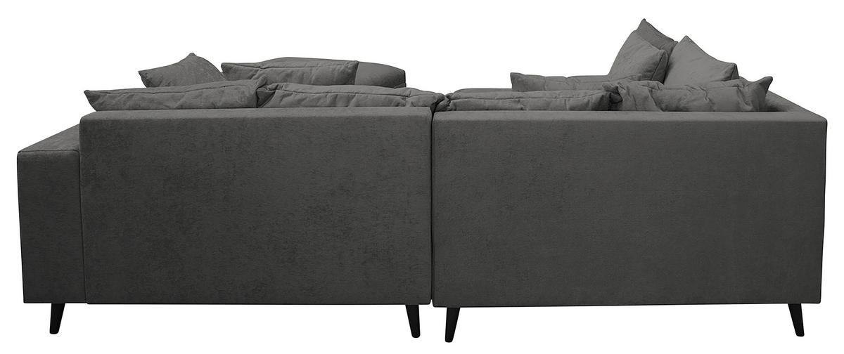 Ecksofa Pruno, Grau S: 174x247 Cm - Schwarz/Grau, Design, Textil (174/247cm) - MID.YOU