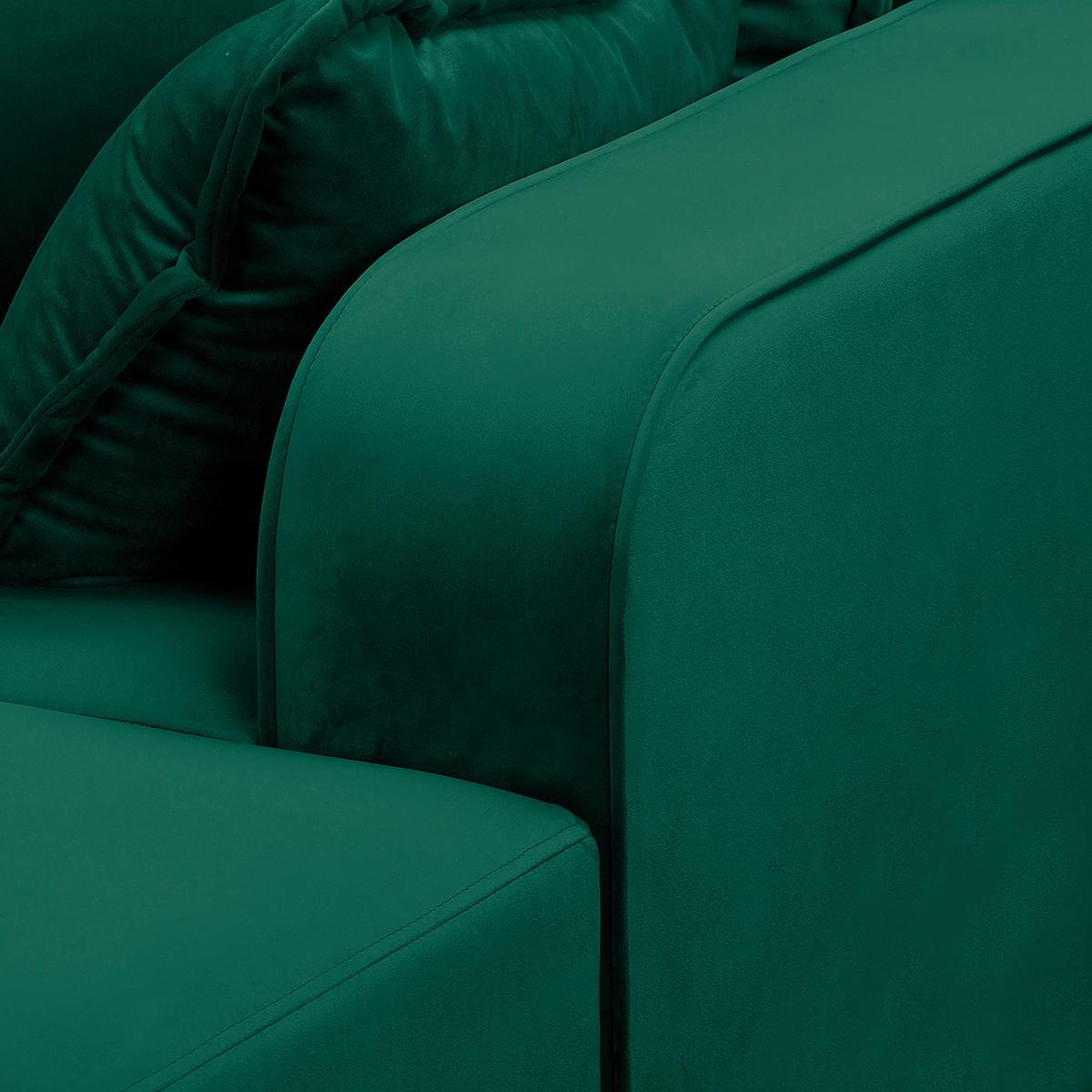 Ecksofa Beata Grün S: 230x150 cm - Wengefarben/Grün, Design, Textil (230/150cm) - Livetastic