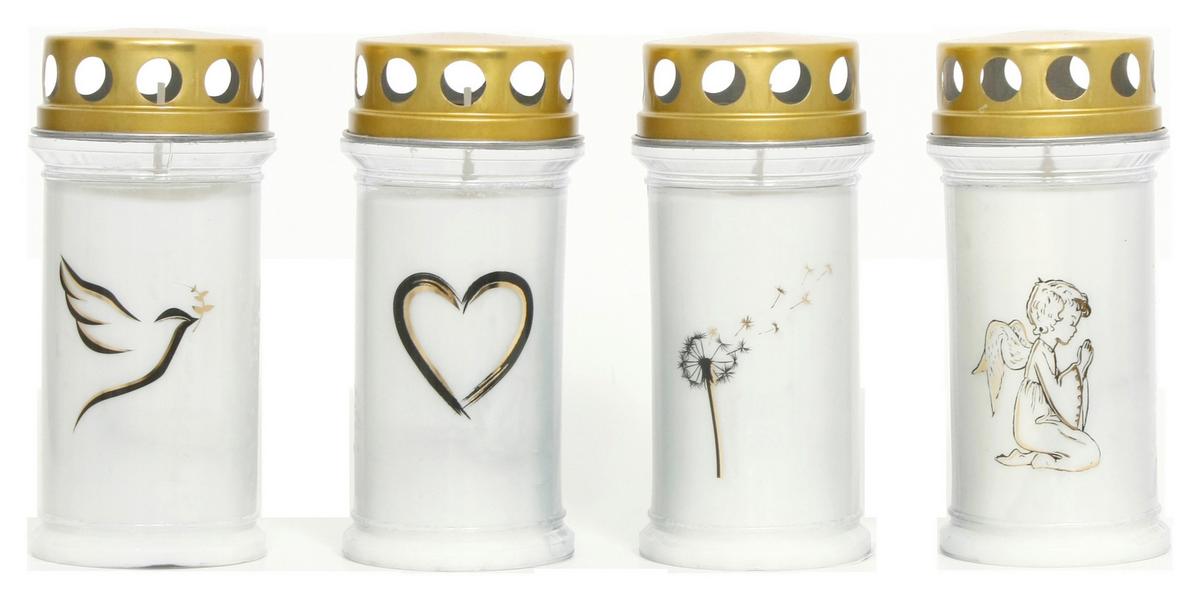 Grabkerze Gwendolyn - Klar/Transparent, KONVENTIONELL, Naturmaterialien/Kunststoff (6,8/13,9cm) - Ondega