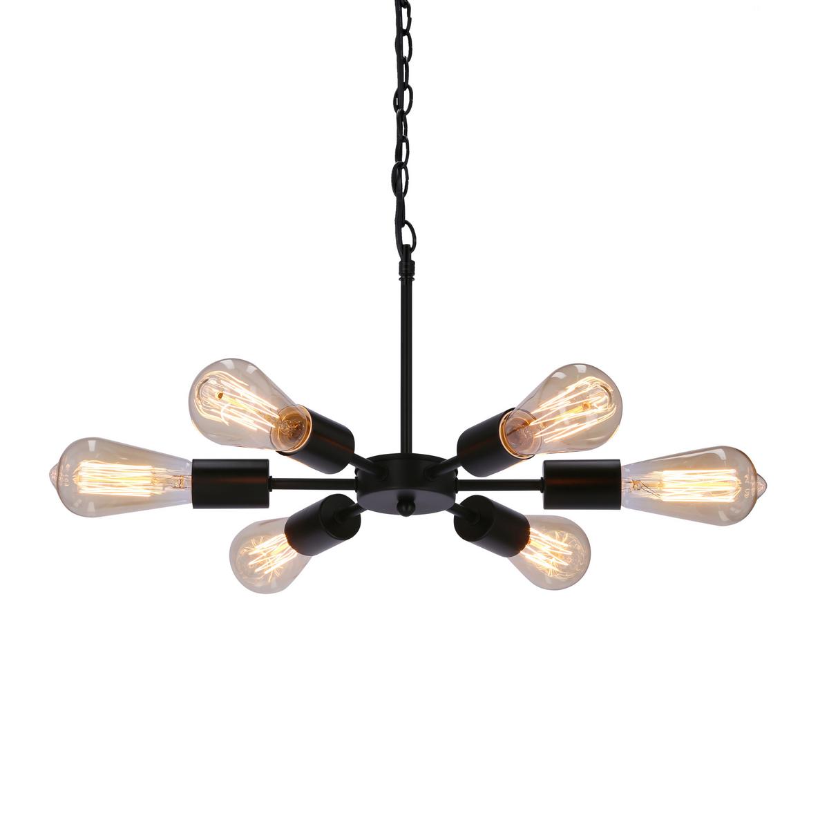 Pendelleuchte 36-09395 Sparta - Schwarz, Design, Metall (36/36/105cm)