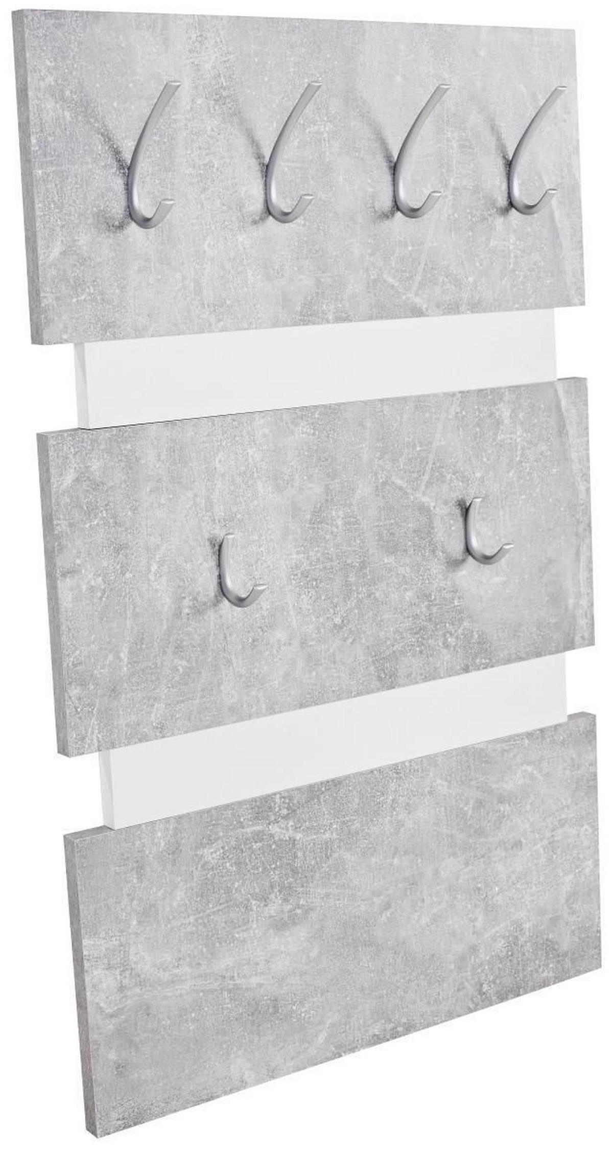 Előszobapanel Moya *TOP ÁR* - fehér/szürke, Modern, műanyag/faalapú anyag (70/99/2cm) - Best Price