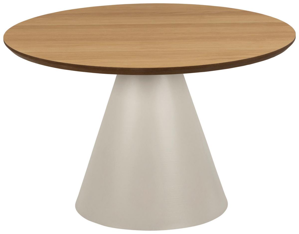 KONFERENČNÍ STOLEK SOLI - šedá/barvy dubu, Design, kov/kompozitní dřevo (65/43cm)