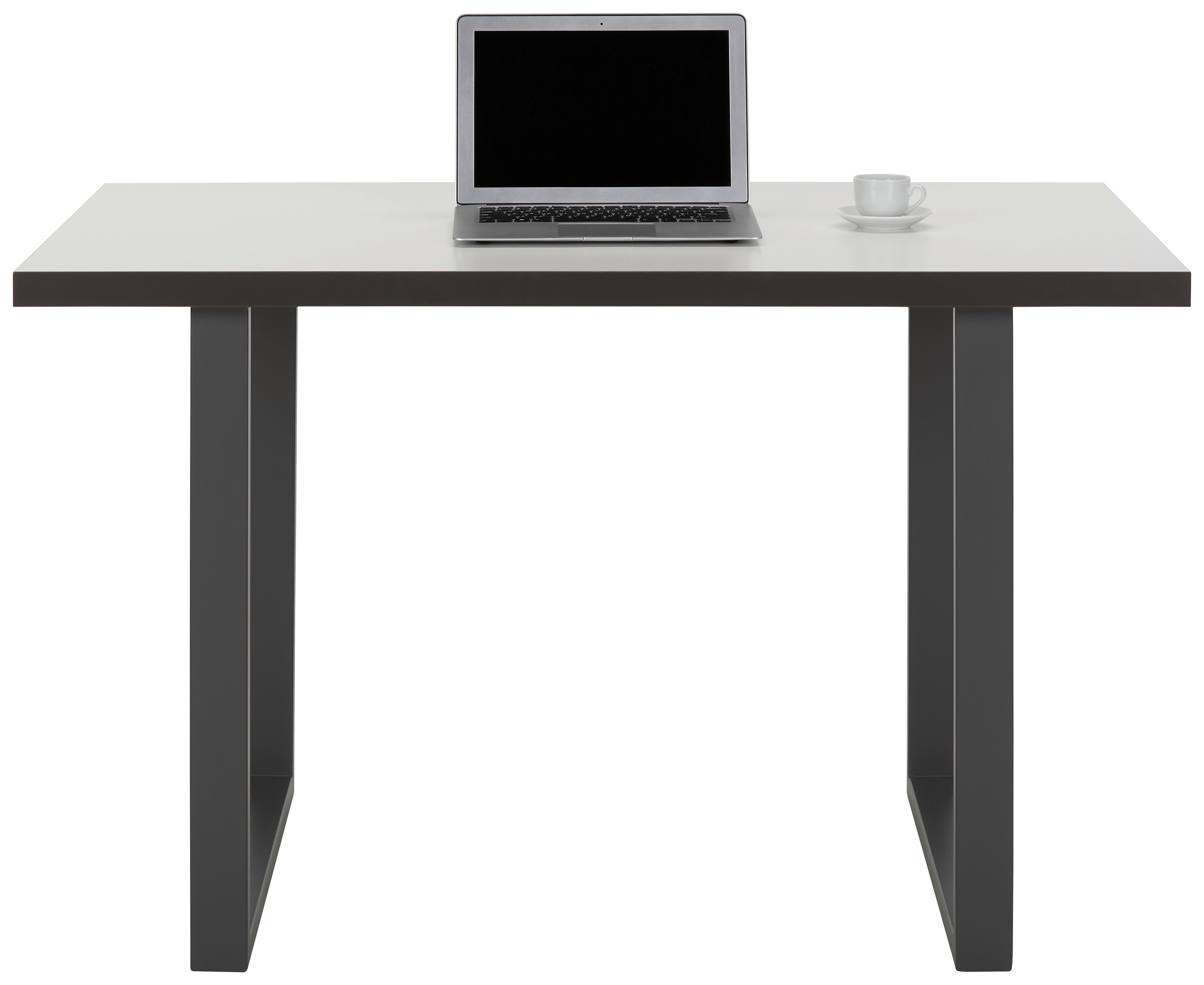 Psací stůl KEFLAVIK -EXKLUSIV- - šedá/bílá, Moderní, kov/kompozitní dřevo (120/74,1/75cm) - Mömax