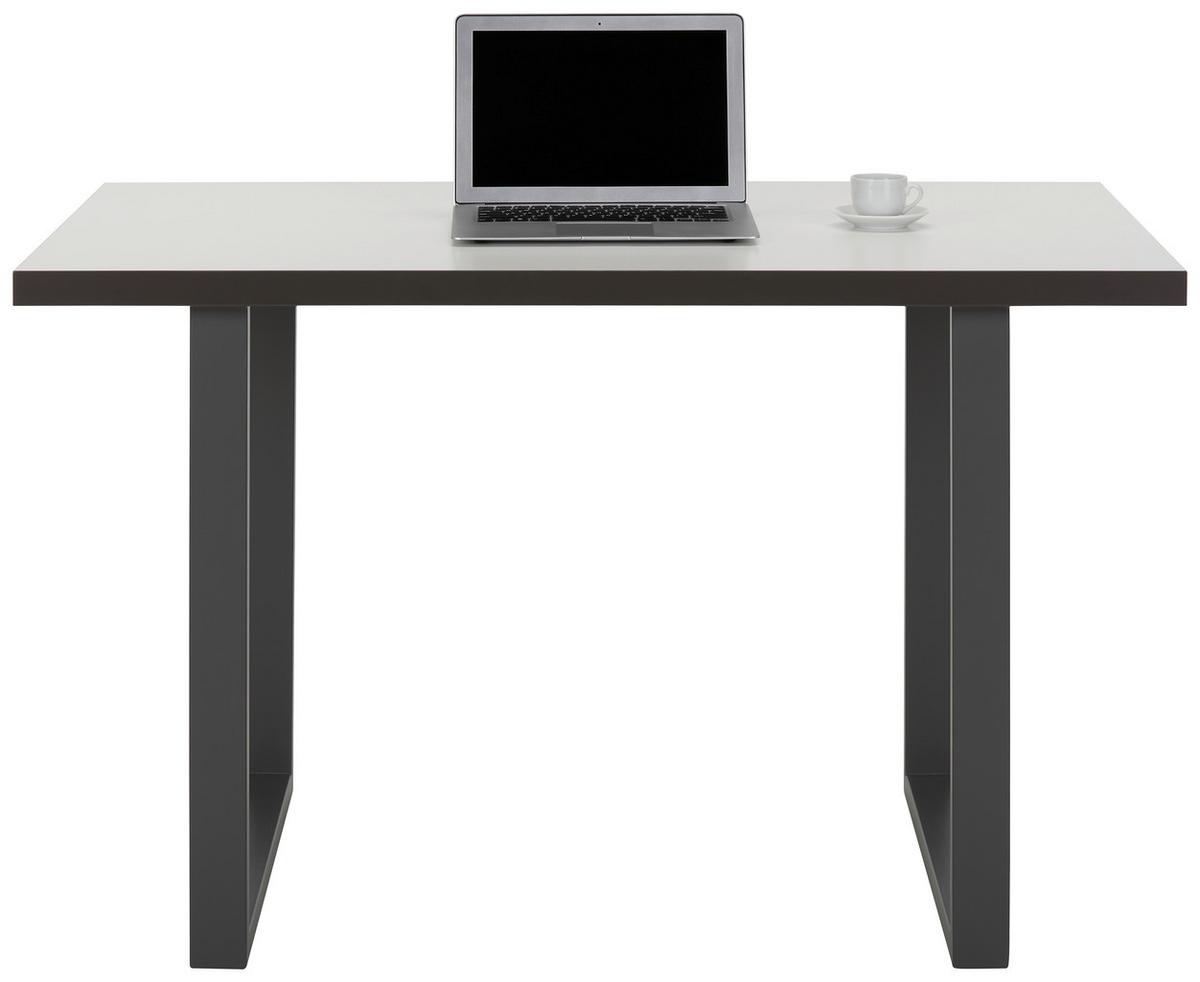 Písací stôl KEFLAVIK -EXKLUSIV- - sivá/biela, Modern, kov/kompozitné drevo (120/74,1/75cm) - Mömax
