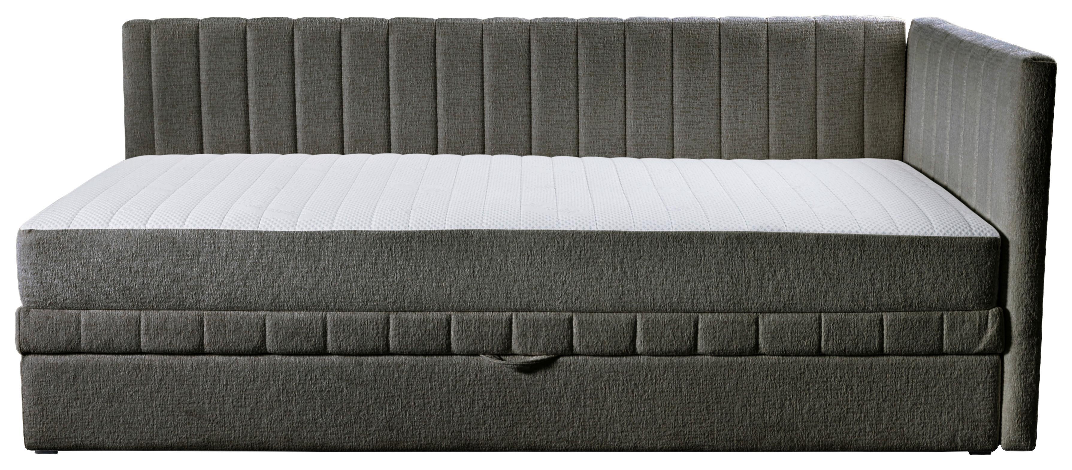 Schlafsofa Roma - Schwarz/Grau, Design, Textil (212/83/99cm) - MID.YOU